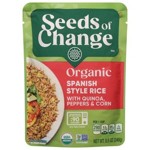 Seeds Of Change Rice with Quinoa Peppers & Corn Organic Spanish Style 12/8.5 OZ [UNFI #1084508] [ebt]