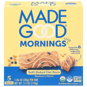 Made Good Oat Bars Blueberry Flavor Soft Baked 6/5.3 OZ [UNFI #2972891] [ebt]