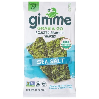 Gimme Seaweed Snacks Sea Salt Grab & Go Roasted 30/.14 OZ [UNFI #2927598] [ebt]