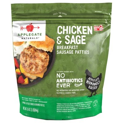 Applegate Farms Breakfast Sausage Patties Chicken & Sage 6/16 OZ [UNFI #2920924] [ebt]
