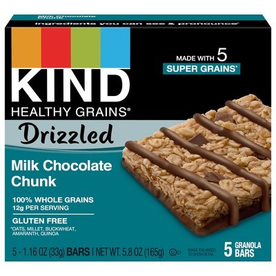 Kind Granola Bars Milk Chocolate Chunk Drizzled 8/5/1.16 OZ [UNFI #2653756] [ebt]