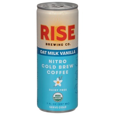 Rise Brewing Co  Coffee Dairy Free Oat Milk Vanilla Nitro Cold Brew 12/7 OZ [UNFI #2690675] [ebt]