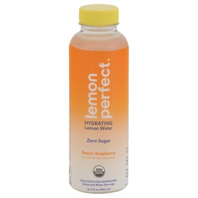 Lemon Perfect Lemon Water Zero Sugar Peach Raspberry Hydrating 12/15.2 OZ [UNFI #3014404] [ebt]