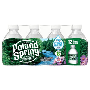 Poland Spring Spring Water 100% Natural Minis 4/12/8 OZ [UNFI #0243527] [ebt]