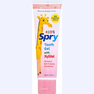 Spry Tooth Gel With Xylitol Kids Natural Bubble Gum 1/2 OZ [UNFI-CARLISLE #1701531]