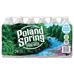 Poland Spring Spring Water 100% Natural 1/24/.5LTR [UNFI #0201434] [ebt]