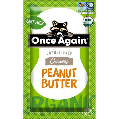 Once Again Peanut Butter Creamy Unsweetened Organic 10/1.15 OZ [UNFI-CARLISLE #01695618] [ebt]