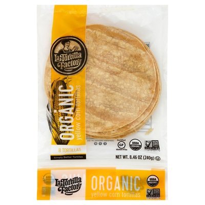La Tortilla Factory Tortillas Organic Yellow Corn 10/8.46 OZ [UNFI #1714286] [ebt]