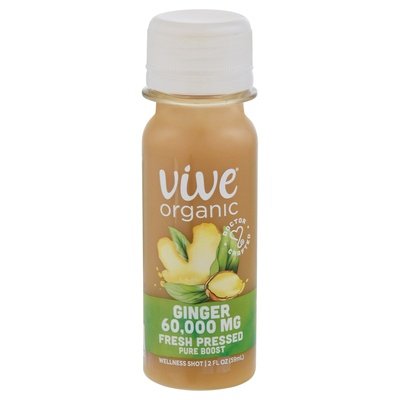 Vive Organic Wellness Shot Ginger 60 000 Mg 12/2 OZ [UNFI #2695781] [ebt]