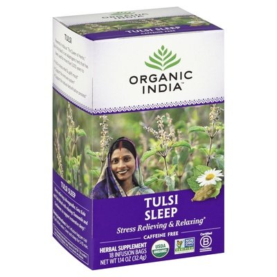 Organic India Herbal Supplement Tulsi Sleep Caffeine Free Infusion Bags 6/18 BAG [UNFI #1105691] [ebt]