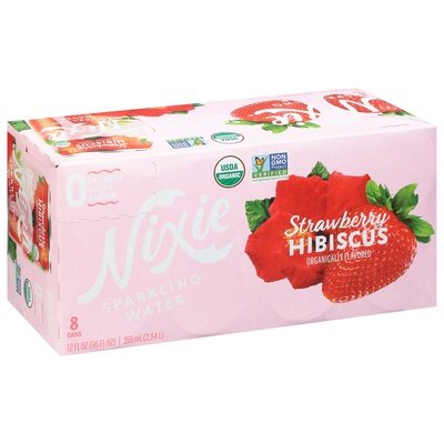 Nixie Sparkling Water Sparkling Water Strawberry Hibiscus 3/8/12 OZ [UNFI #2755619] [ebt]