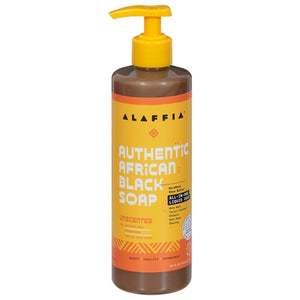 Alaffia Soap Black Unscented Authentic African Liquid 1/16 OZ [UNFI-CARLISLE #2919595]