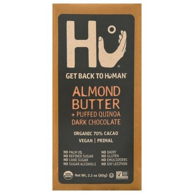 Hu Dark Chocolate Almond Butter + Puffed Quinoa Organic 70% Cacao 12/2.1 OZ [UNFI-CARLISLE #2739589] [ebt]