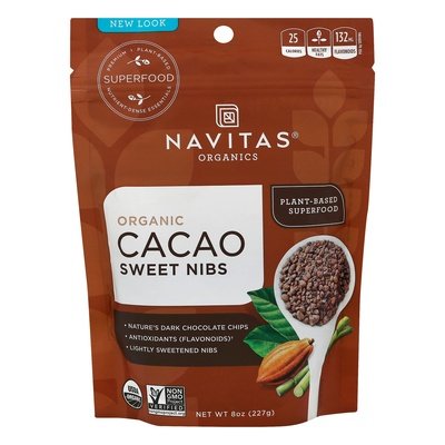Navitas Organics Sweet Nibs Organic Cacao 6/8 OZ [UNFI #2307296] [ebt]