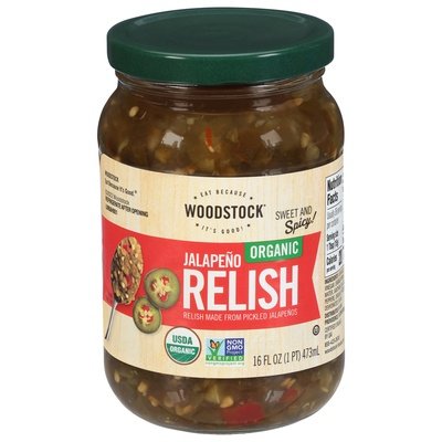 Woodstock Jalapeno Relish Organic 6/16 OZ [UNFI #1806454] [ebt]
