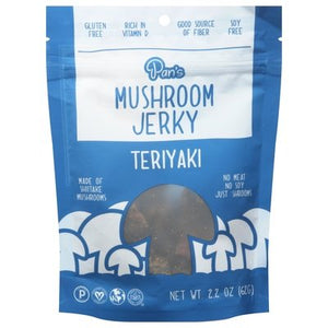 Pans Mushroom Jerky Mushroom Jerky Teriyaki 6/2.2 OZ [UNFI #2892537] [ebt]