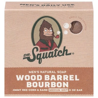 Dr Squatch Natural Soap Wood Barrel Bourbon Mens 1/5 OZ [UNFI-CARLISLE #2749984]