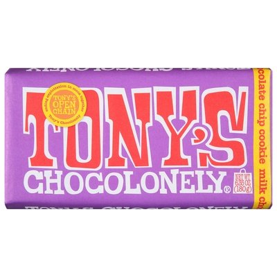 Tonys Chocolonely Milk Chocolate with Chocolate Chip Cookie 15/6.35 Z [UNFI #2872299] [ebt]