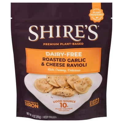 Shires Ravioli Dairy-Free Roasted Garlic & Cheese Premium Plant-Based 6/9 OZ [UNFI #03054616] [ebt]