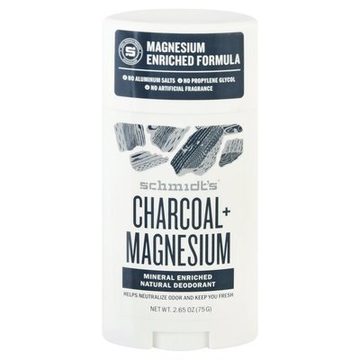 Schmidts Deodorant Charcoal + Magnesium 2.65 OZ [UNFI #2395499] T
