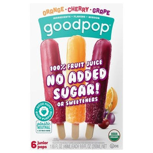 Goodpop Frozen Pops Orange/Cherry/Grape 8/6/1.65 OZ [UNFI #2806024] [ebt]