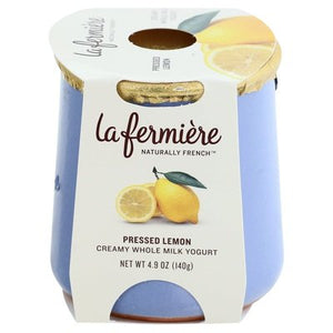 La Fermiere Yogurt Creamy Whole Milk Pressed Lemon 6/4.9 OZ [UNFI #2327815] [ebt]