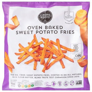 Strong Roots Fries Sweet Potato Oven Baked 12/15 OZ [UNFI #2865194] [ebt]