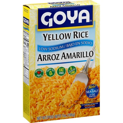 Goya Yellow Rice Low Sodium Arroz Amarillo 12/7 OZ [UNFI #02412534] [ebt]