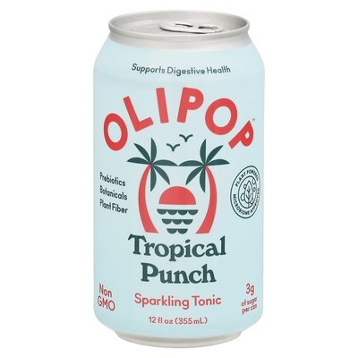Olipop Sparkling Tonic Tropical Punch 12/12 OZ [UNFI #2813640] [ebt]