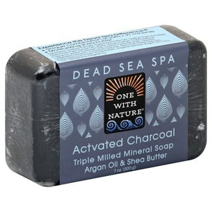 One With Nature Soap Triple Milled Mineral Activated Charcoal 1/7 OZ [UNFI-CARLISLE #2637049]