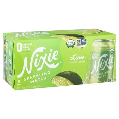 Nixie Sparkling Water Sparkling Water Lime 3/8/12 OZ [UNFI #2478600] [ebt]