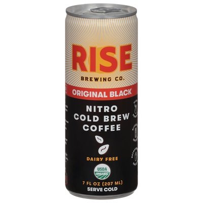 Rise Brewing Co Coffee Dairy Free Nitro Cold Brew Original Black 12/7 OZ [UNFI #2379527] [ebt]