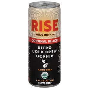 Rise Brewing Co Coffee Dairy Free Nitro Cold Brew Original Black 12/7 OZ [UNFI #2379527] [ebt]