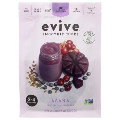 Evive Smoothie Cubes Asana 8/10.58 OZ [UNFI #2707776] [ebt]