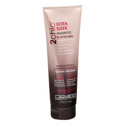 Giovanni Shampoo Ultra Sleek Brazillian Keratin + Moroccan Argan Oil 1/8.5 OZ [UNFI-CARLISLE #1084516]
