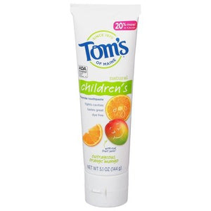 Toms Of Maine Toothpaste Fluoride Outrageous Orange Mango Natural Childrens 6/5.1 OZ [UNFI-CARLISLE #2555472]
