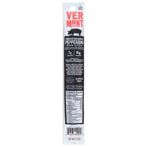 Vermont Smoke & Cure Pork Stick Pepperoni Smoked Uncured 24/1 OZ [UNFI-CARLISLE #02645133] [ebt]