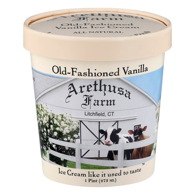 Arethusa Farm Ice Cream Old-Fashioned Vanilla 8/1 PINT [UNFI #02600864] [ebt]