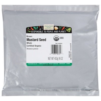 Frontier Nat Prod Co-Op Mustard Seed Brown Whole 1LB [UNFI-CARLISLE #478354] [ebt]