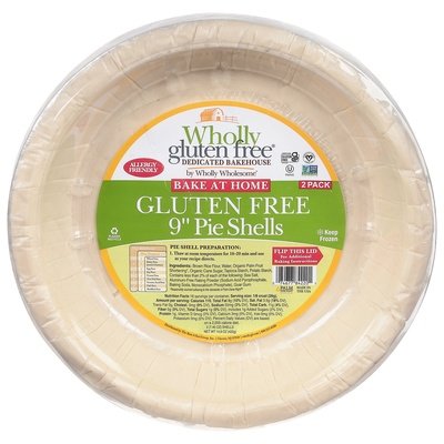Wholly Wholesome Pie Shells Gluten Free 9 Inch 2 Pack 6/14.9 OZ [UNFI #1142280] [ebt]