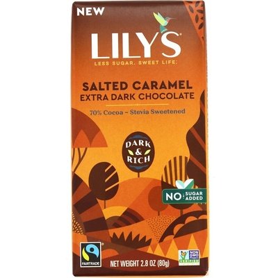 Lilys Dark Chocolate Style Bar Extra Salted Caramel 12/2.8 OZ [UNFI-CARLISLE #2511269] [ebt]