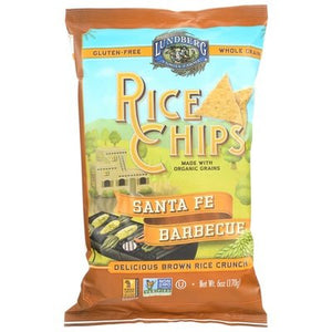 Lundberg Family Farms Rice Chips Barbecue Santa Fe Style 6/5.5 OZ [UNFI #3028974] [ebt]