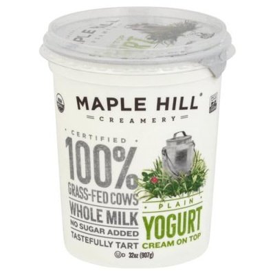 Maple Hill Creamery Yogurt Organic Cream On Top Plain Unsweetened 6/32 OZ [UNFI #1646397] [ebt]