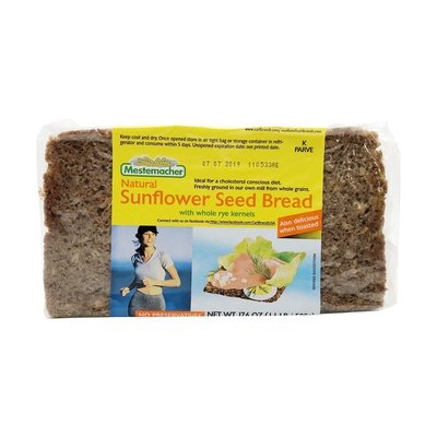 Mestemacher Sunflower Seed Bread Natural 12/17.6 OZ [UNFI #537225] [ebt]