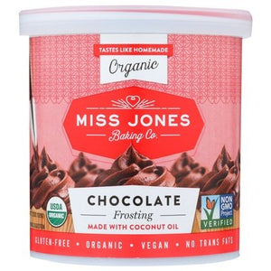Miss Jones Baking Co Frosting Organic Chocolate 6/320 GRM [UNFI #1725217] [ebt]