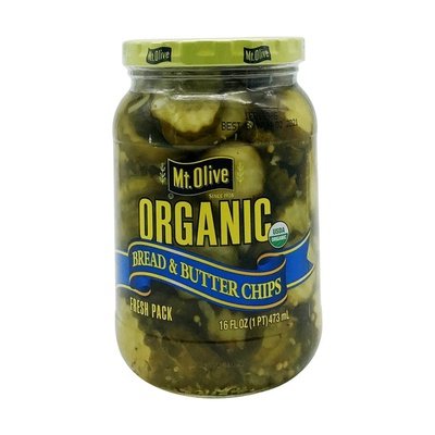 Mt Olive Pickles Pickle Bread & Butter Chips Organic 6/16 OZ [UNFI #2374700] [ebt]