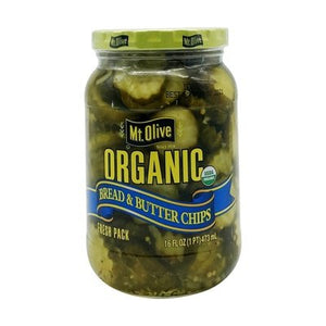 Mt Olive Pickles Pickle Bread & Butter Chips Organic 6/16 OZ [UNFI #2374700] [ebt]