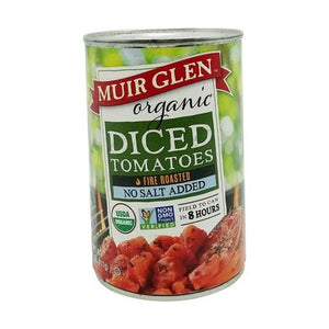 Muir Glen Diced Tomatoes Organic Fire Roasted With Medium Green Chilies 12/14.5 OZ [UNFI #174334] [ebt]