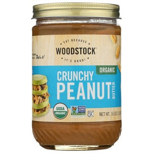 Woodstock Peanut Butter Organic Crunchy & Salted 12/16 OZ [UNFI #0101154] [ebt]