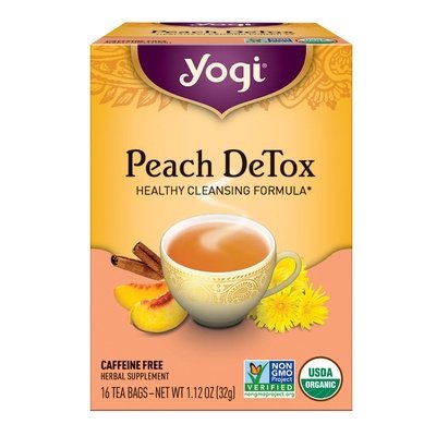 Yogi Tea Bags Caffeine Free Peach DeTox 6/16 BAG [UNFI #1862655] [ebt]